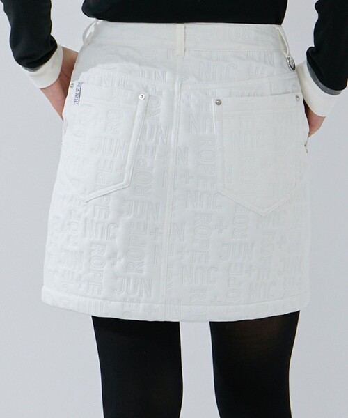 JUN&ROPE'（ジュンアンドロペ）の「ピンソニック中わたAラインスカート/セットアップ対応・保温・撥水//Oggi掲載（スカート・レディース・ホワイト/ブラック/ベージュ・S/L/M）」の14枚目の写真