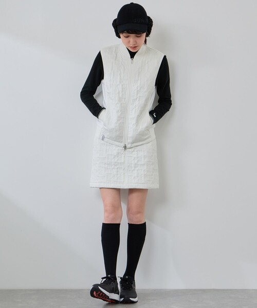 JUN&ROPE'（ジュンアンドロペ）の「ピンソニック中わたAラインスカート/セットアップ対応・保温・撥水//Oggi掲載（スカート・レディース・ホワイト/ブラック/ベージュ・S/L/M）」の13枚目の写真