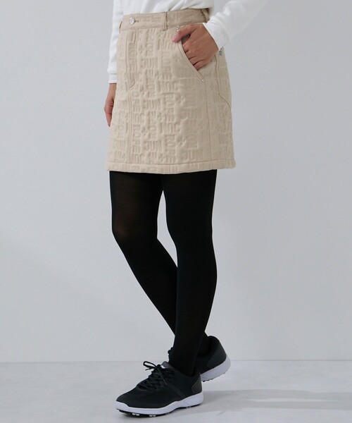 JUN&ROPE'（ジュンアンドロペ）の「ピンソニック中わたAラインスカート/セットアップ対応・保温・撥水//Oggi掲載（スカート・レディース・ホワイト/ブラック/ベージュ・S/L/M）」の7枚目の写真