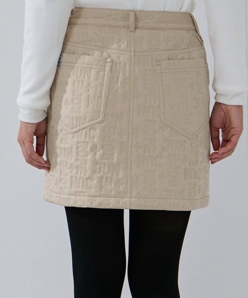 JUN&ROPE'（ジュンアンドロペ）の「ピンソニック中わたAラインスカート/セットアップ対応・保温・撥水//Oggi掲載（スカート・レディース・ホワイト/ブラック/ベージュ・S/L/M）」の5枚目の写真