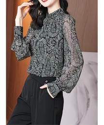 HONKY TONK（ホンキートンク）の「ペイズリープリント　ストレッチジョーゼットブラウス（シャツ/ブラウス）」