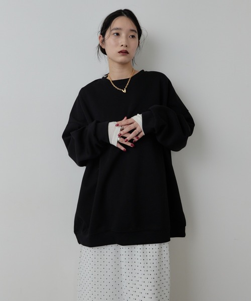 HANNE(アン)の「オーバーサイズスウェット(スウェット・レディース・ブルー/ブラック/グレー/ピンク・FREE)」の15枚目の写真