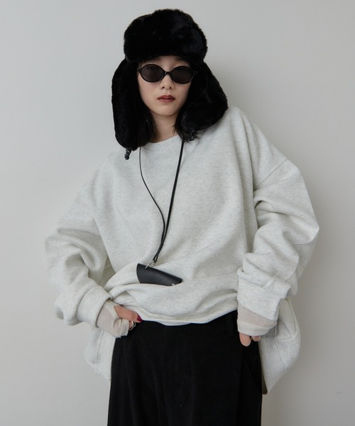 HANNE(アン)の「オーバーサイズスウェット(スウェット・レディース・ブルー/ブラック/グレー/ピンク・FREE)」の22枚目の写真