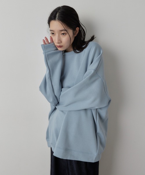 HANNE(アン)の「オーバーサイズスウェット(スウェット・レディース・ブルー/ブラック/グレー/ピンク・FREE)」の5枚目の写真