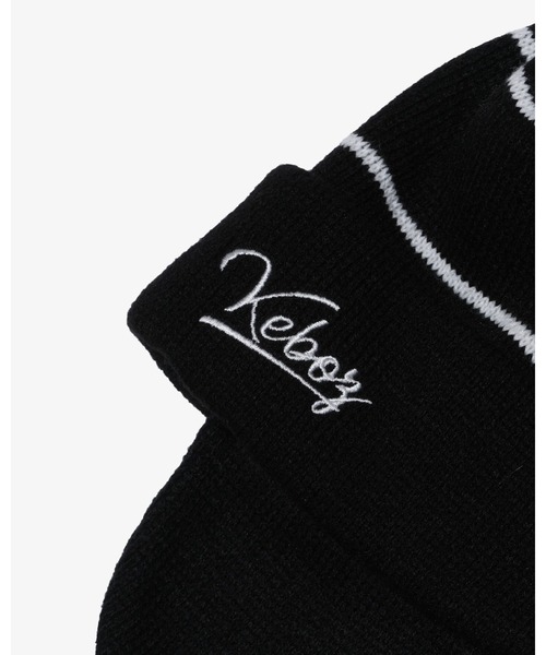 KEBOZ（ケボズ）の「EARFLAP BEANIE（ニットキャップ/ビーニー・メンズ・ブラック/ベージュ・FREE）」の3枚目の写真