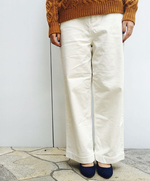 CIAOPANIC（チャオパニック）の「【Ciaopanic】14Wコーデュロイワイドパンツ（その他パンツ・レディース・オフホワイト/ブラック/キャメル/カーキ・FREE）」の2枚目の写真
