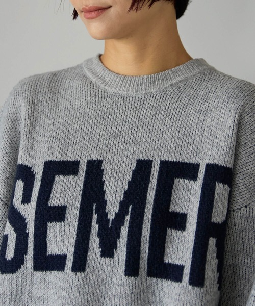 pocket(ポケット)の「ジャガードロゴニットプルオーバー(ニット/セーター・レディース・ネイビー/ライトグレー/チャコールグレー・FREE)」の12枚目の写真