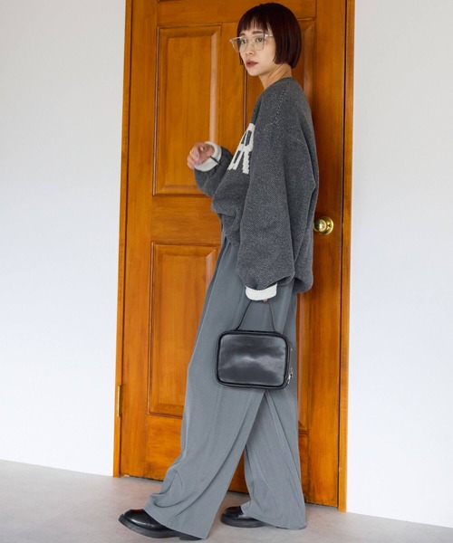 pocket(ポケット)の「ジャガードロゴニットプルオーバー(ニット/セーター・レディース・ネイビー/ライトグレー/チャコールグレー・FREE)」の20枚目の写真