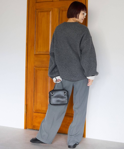 pocket(ポケット)の「ジャガードロゴニットプルオーバー(ニット/セーター・レディース・ネイビー/ライトグレー/チャコールグレー・FREE)」の21枚目の写真