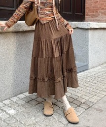 ティアードロングスカート