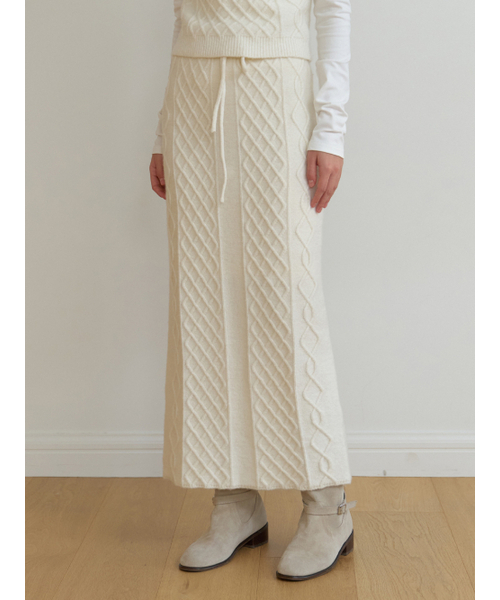 セール】Violet knit skirt (ivory)（スカート）｜RE_L（リエル）の