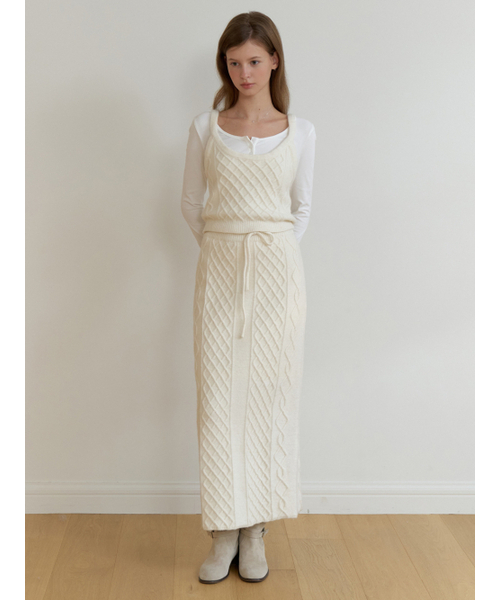 RE_L（リエル）の「Violet knit skirt (ivory)（スカート・レディース・その他・SMALL/MEDIUM）」の4枚目の写真