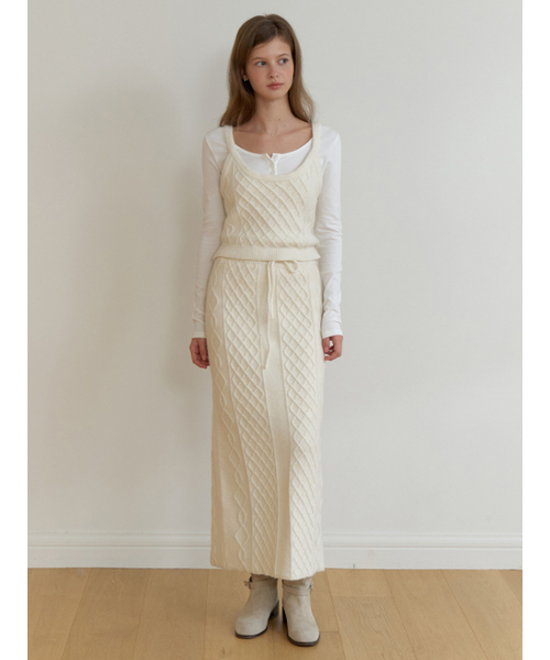RE_L（リエル）の「Violet knit skirt (ivory)（スカート・レディース・その他・SMALL/MEDIUM）」の3枚目の写真