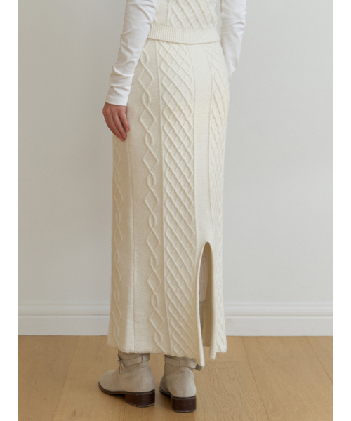 RE_L（リエル）の「Violet knit skirt (ivory)（スカート・レディース・その他・SMALL/MEDIUM）」の6枚目の写真