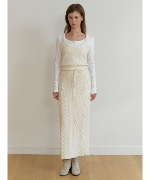 RE_L（リエル）の「Violet knit skirt (ivory)（スカート・レディース・その他・SMALL/MEDIUM）」の5枚目の写真