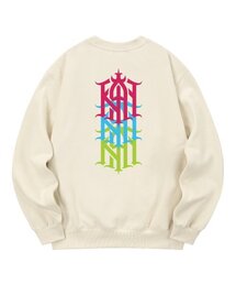 KMC0046 カンシムバル交差 裏起毛 スウェット - クリーム