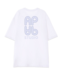 [オーバーサイズ]エイピエイピ13番手綿ラウンドネック半袖Tシャツ_ホワイト