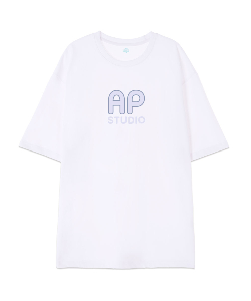 ASTRAL PROJECTION（アストラルプロジェクション）の「[オーバーサイズ]エイピエイピ13番手綿ラウンドネック半袖Tシャツ_ホワイト（Tシャツ/カットソー・メンズ・その他・X-LARGE/XX-LARGE/LARGE/MEDIUM）」の2枚目の写真