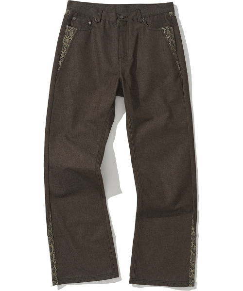 NOT4NERD（ノットフォーナード）の「Python Layered Denim Pants - Brown（デニムパンツ・レディース・その他・MEDIUM/LARGE/X-LARGE）」の2枚目の写真