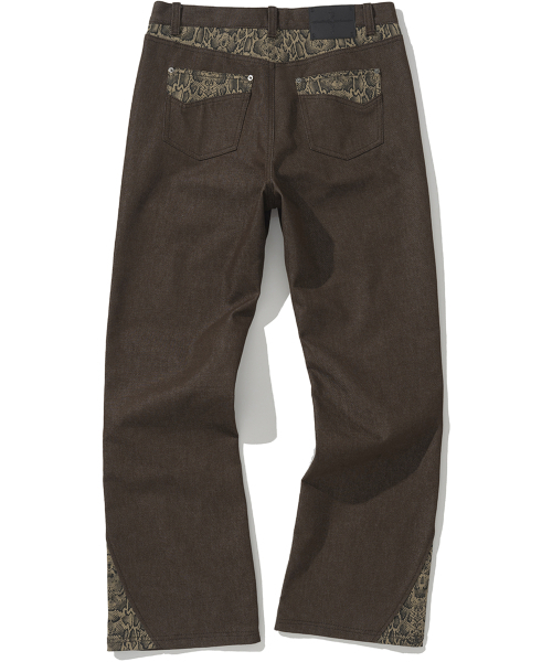 NOT4NERD（ノットフォーナード）の「Python Layered Denim Pants - Brown（デニムパンツ・レディース・その他・MEDIUM/LARGE/X-LARGE）」の3枚目の写真