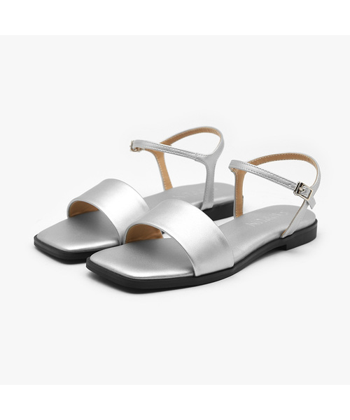 SAPPUN（サプン）の「Reig スクエア ストラップ サンダル (1.5cm)（サンダル・レディース・ミント/ブラック/ベージュ/シルバー/アイボリー・25.5cm/22.5cm/23cm/23.5cm/24cm/24.5cm/25cm）」の5枚目の写真