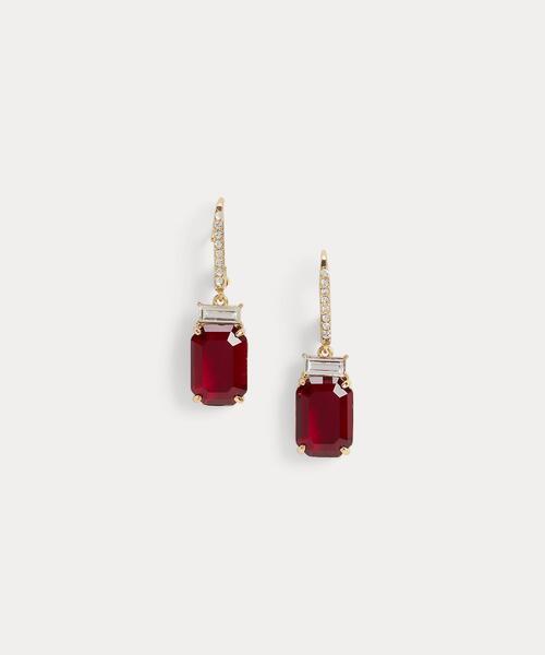 LAUREN RALPH LAUREN(ローレン ラルフ ローレン)の「パヴェ ゴールドプレーテッド ストーン ドロップ ピアス(ピアス(両耳用)・レディース・イエロー系2・ONE)」の1枚目の写真