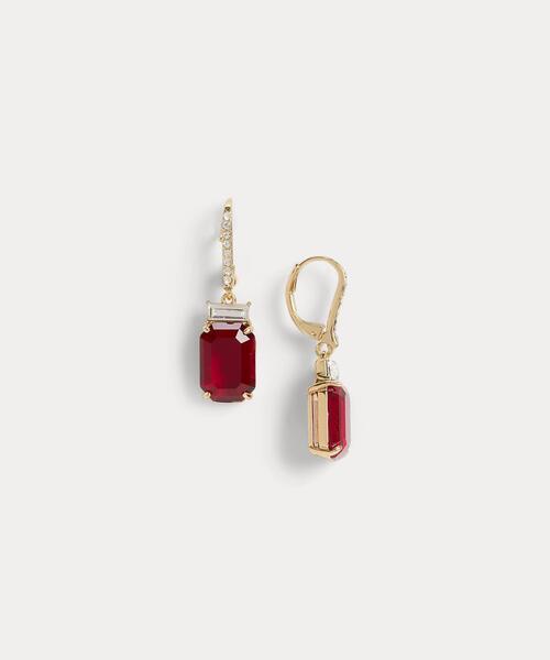 LAUREN RALPH LAUREN(ローレン ラルフ ローレン)の「パヴェ ゴールドプレーテッド ストーン ドロップ ピアス(ピアス(両耳用)・レディース・イエロー系2・ONE)」の5枚目の写真