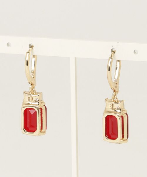 LAUREN RALPH LAUREN(ローレン ラルフ ローレン)の「パヴェ ゴールドプレーテッド ストーン ドロップ ピアス(ピアス(両耳用)・レディース・イエロー系2・ONE)」の3枚目の写真