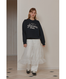 ANOETIC（アノエティック）の「LAYERED SEE-THROUGH SKIRT_WHITE（スカート）」