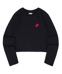 スモールスタベリーLSクロップTシャツ[ブラック]