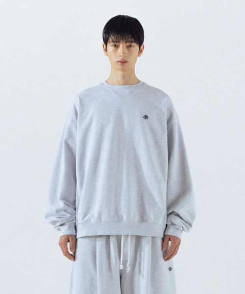 ANGLAN（アングラン）の「Steady Symbol Sweat Shirt - White Melange（スウェット・メンズ・その他・FREE）」の4枚目の写真