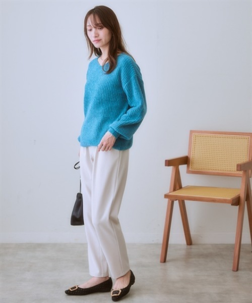 nissen(ニッセン)の「ふんわりやわらかVネック軽量ニット<大きいサイズ有>(ニット/セーター・レディース・ライトグレー/チェリーピンク/ブルーグリーン/ブラック・S/L/M/LL/4L/3L)」の11枚目の写真