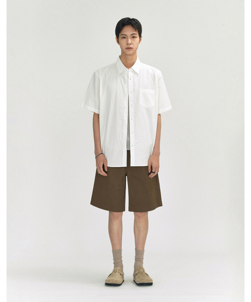 WORK ON BODY OFF（ワークオンボディオフ）の「ニトンワンタックベーシックコットンショーツ[モカブラウン]（その他パンツ・メンズ・モカ・X-LARGE/LARGE/MEDIUM）」の5枚目の写真