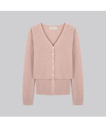 Ribbed 2way cardigan set [FRFA01CD06]_Pink