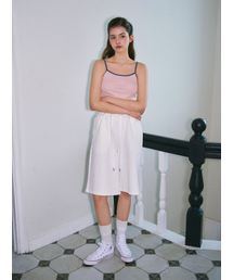 LILY HEIZE（リリーヘイズ）の「Brenda Basic Half Sweatpants_WHITE（スウェットパンツ）」