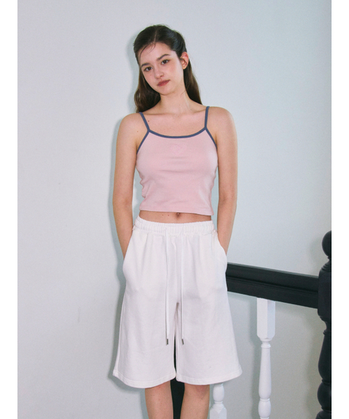 LILY HEIZE(リリーヘイズ)の「ブランダベーシックハーフスウェットパンツ_WHITE(スウェットパンツ・レディース・ホワイト・FREE)」の2枚目の写真