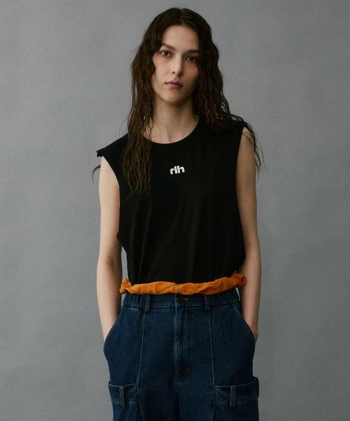 HYII（ハイトゥ）の「スリットハムスリーブレス [ブラック]（Tシャツ/カットソー・メンズ・その他・SMALL/MEDIUM/LARGE）」の2枚目の写真