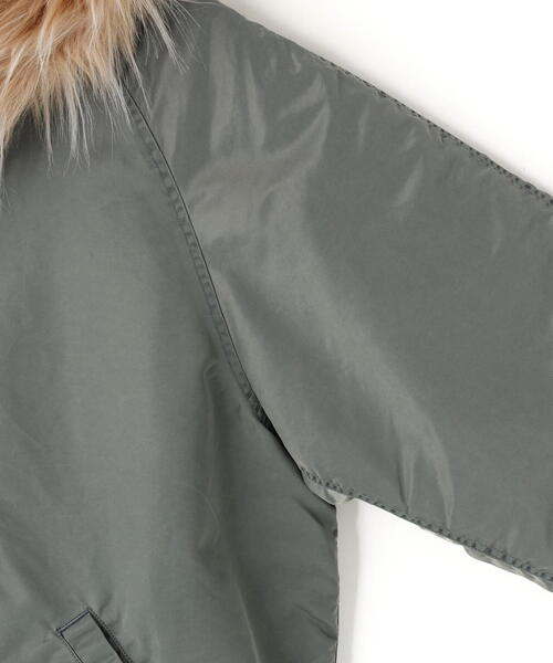 DANKE SCHON（ダンケシェーン）の「【WEB&DEPOT限定】DankeSchon/ダンケシェーン/NYLON N-2B（ミリタリージャケット・メンズ・ブラック/オリーブ系・L/M/XL）」の9枚目の写真