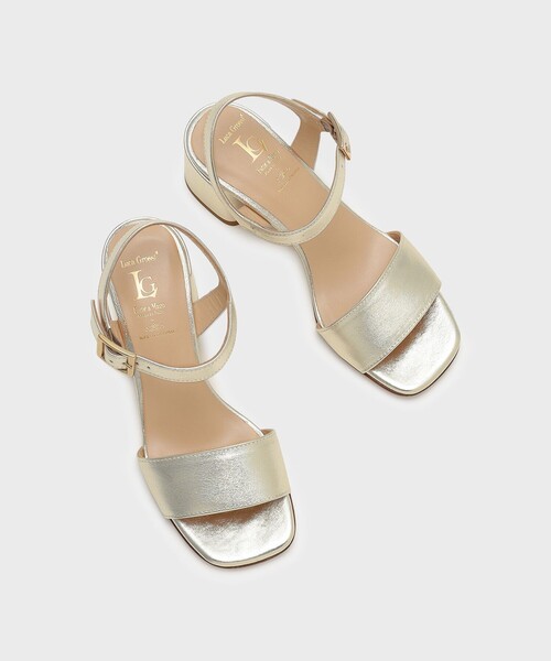 GRACE CONTINENTAL（グレースコンチネンタル）の「LUCA GROSSI ストラップヒール（パンプス・レディース・ブラック/ゴールド・37/36/38）」の2枚目の写真