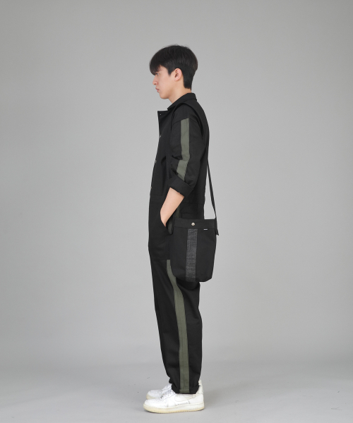 SAINTCREW(セントクルー)の「ボールドライン Mサイズ クロスバッグ LMC-128 ブラックデニムブラック(メッセンジャーバッグ・メンズ・その他・フリー)」の7枚目の写真