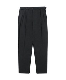 ベルト付きツーピンタックルーズフィットパンツ_グレー