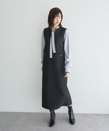 YECCA VECCA | キーネックジャンスカ(ジャンパースカート)