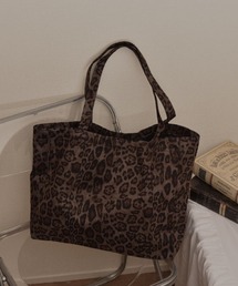 VIBGYOR Women | 【resonance】レオパード/ヒョウ柄 ソフトタッチ シックカラー トートバッグ【A4サイズ収納可能】(トートバッグ)