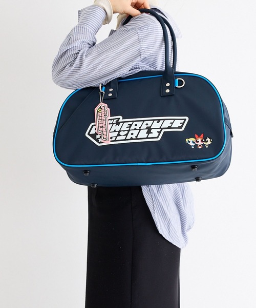 zucchero(ズッケロ)の「パワーパフガールズ パワパフ スクールバッグ スクバ 高校生 女子高生 ボストン型 カバン 大容量 ナイロン 学校 TPGSR-02(ショルダーバッグ・レディース・ブラック×グリーン/ブラック×ブルー/ブラック×ピンク・FREE)」の5枚目の写真