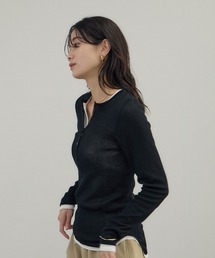 SALON adam et rope' | 鹿の子フライスヘンリーネックプルオーバー(Tシャツ/カットソー)