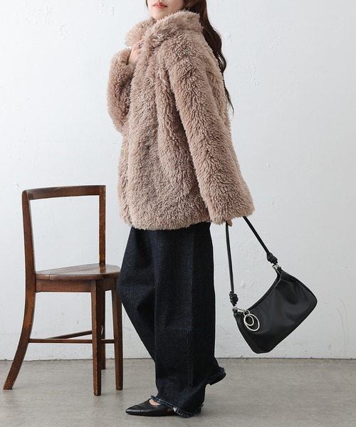 セール】シープファーステンカラーミドル丈コート（その他アウター