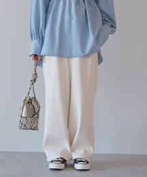 コーデュロイ裏ボンディングワイドパンツ