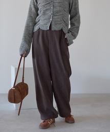 コーデュロイ裏ボンディングワイドパンツ