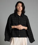 VELNUS（ベルナス）の「【VELNUS】Lame tweed 2way sleeve short shirt jacket/ラメツイード 2wayスリーブ ショート丈シャツジャケット（シャツ/ブラウス・L）」
