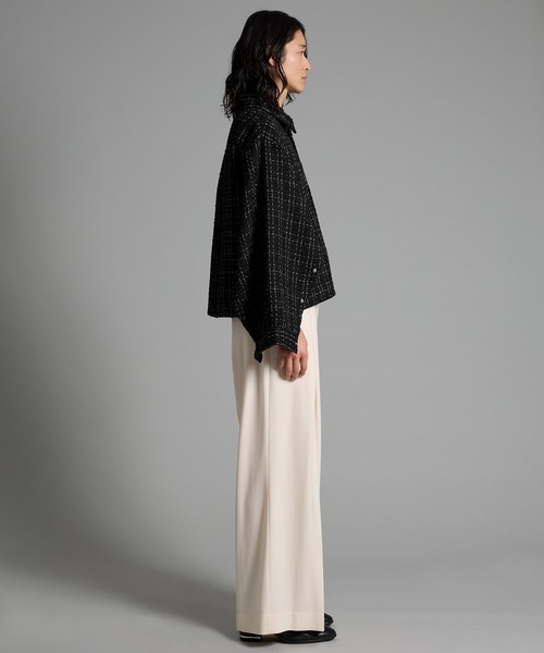 VELNUS（ベルナス）の「【VELNUS】Lame tweed 2way sleeve short shirt jacket/ラメツイード 2wayスリーブ ショート丈シャツジャケット（シャツ/ブラウス・メンズ・ホワイト/ブラック・M/S/L）」の14枚目の写真